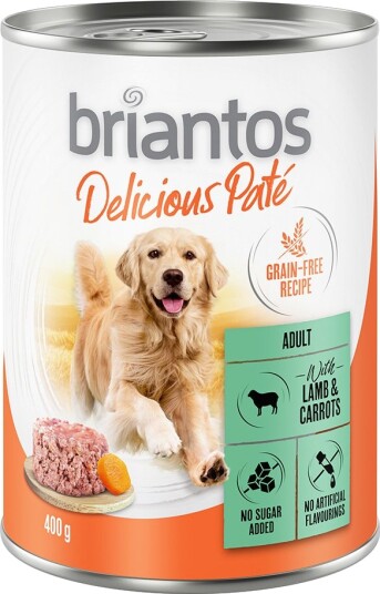 Briantos Våtfôr Delicious Paté Og Gulrøtter Lam 6 X 400 G