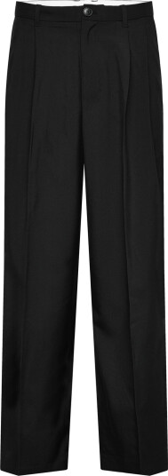 Weekday Loose Fit Pleated Suit Trousers - Black - 50