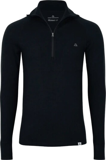 Danish Endurance Core Merino Half Zip Baselayer Shirt (Men) 1 Pack   BLACK   L