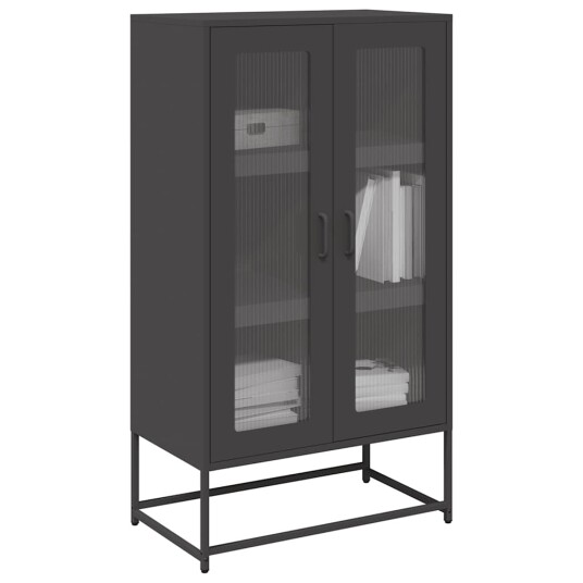  Highboard svart 68x39x123 cm stål 8721158371904