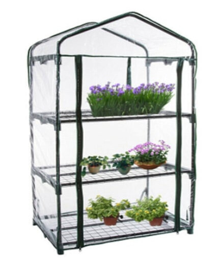 2 lags drivhus vanntett PVC erstatningsdeksel gjennomsiktig 69 X 49 X 92cm kun deksel(3)