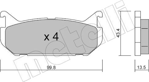 METELLI 22 0303 0 Bremseklosser