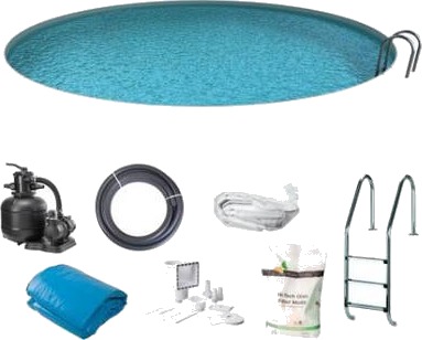 Swim & Fun nedgravd basseng rundt Ø420 x 150 cm KPE4259
