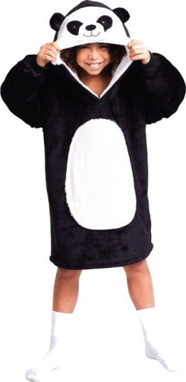 Noxxiez Oversized Hoodie Til Barn Opptil 160cm 7-14 År Panda