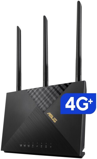 Asus 4G-AX56 LTE Router med Wi-Fi 6 Dual-Band 1800 Mbps Sort