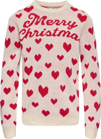 Kids Only Genser   Strikk   KogXmas   Birch/God jul   Kids Only   13 14 år (158 164)   Genser Beige Rød
