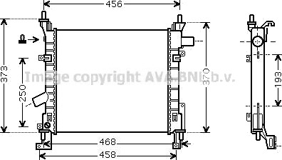 PRASCO FD2373 Radiator, motorkjøling
