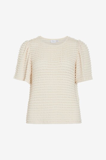 Vila - Topp viLogan O-neck S/S - Grå