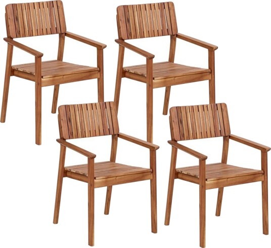 Matstol Beliani Agello set om 4 Light wood  