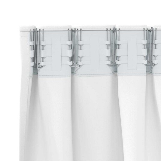 Gardiner med gardiner 2 pcs Klar hvit Polyester