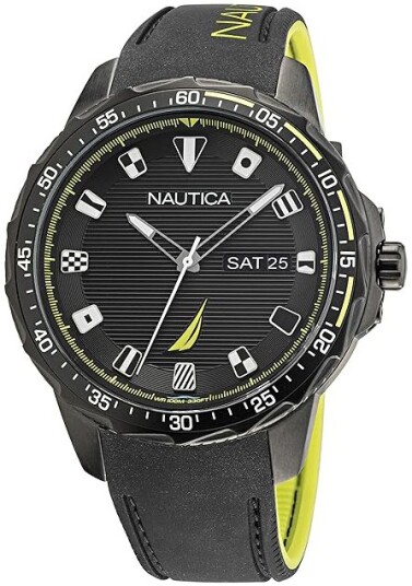 Nautica Herreklokke NAPCLF005 Coba Lake Grå/Gummi Ø48 mm