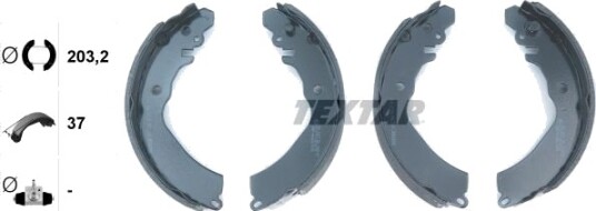 Bremsesko sett TEXTAR 91047100