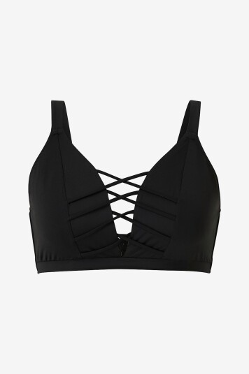 Zizzi Bikini BH sBasic String Solid Bra Svart