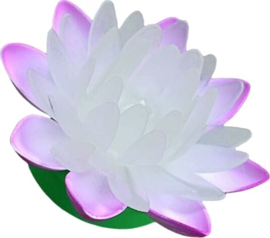 2 stk. Lilla LED flytende lotuslys   Vanntett solcelledrevet bassenglys   Flytende lotuslykt   Lotusblomst for hagedekorasjon