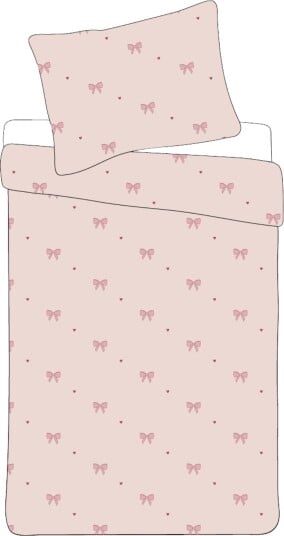 BrandMac Sengetøy – voksenstørrelse 140 x 200 cm – rosa sløyfe 1029587 BrandMac Sengetøy – voksenstørrelse 140 x 200 cm – rosa sløyfe 1029587