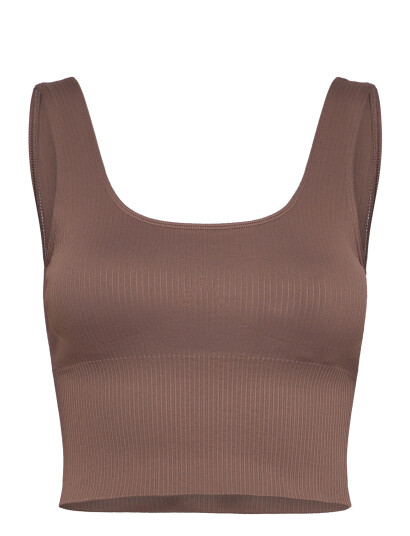 aim´n Ribbed Seamless Shaping Bralette   Brown   L