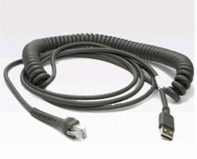 ZEBRA CABLE - SHIELDED USB: POWER PLUS CONNECTOR 7FT.  2.8M  STRAIGHT 12V