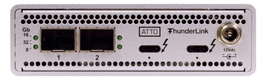 ATTO ThunderLink FC-3322 with Dual 32Gb Thunderbolt 3 til 32Gb Fiber