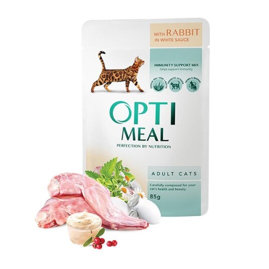 Optimeal Cat Adult & Senior Rabbit In Gravy Våtfôr Til Katt 12 X 85 G