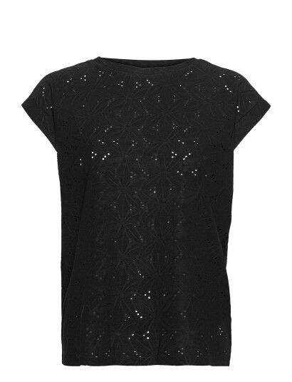 FREE/QUENT Fqblond-Tee-Flower - Black - XXL