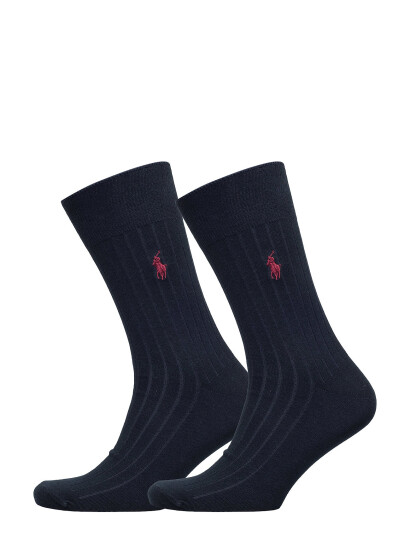 Polo Ralph Lauren Rib-Knit Trouser Socks - Blue - 43-46
