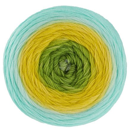 Lana Grossa Merino Lace Aquarell Garn 20 Lys Gul/Aqua