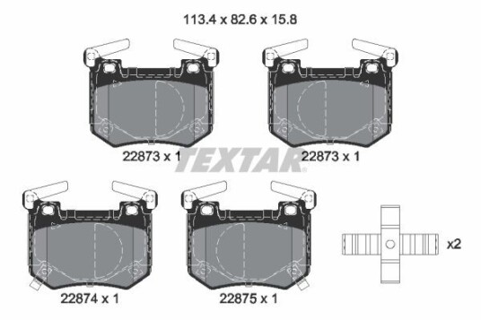Bremseklosser TEXTAR 2287301 Bremseklosser TEXTAR 2287301