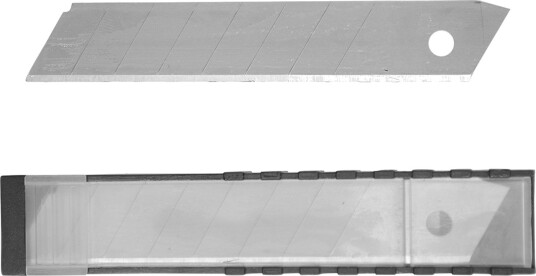 Boxer 18 mm SK5 Stål Knivblader - 10 stk i Plastetui Boxer 18 mm SK5 Stål Knivblader - 10 stk i Plastetui