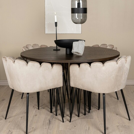 Furniture/Fashion Spisegruppe furniture/fashion Stone med 4 Limhamn Stoler Rundt GR23025 Furniture/Fashion Spisegruppe furniture/fashion Stone med 4 Limhamn Stoler Rundt GR23025