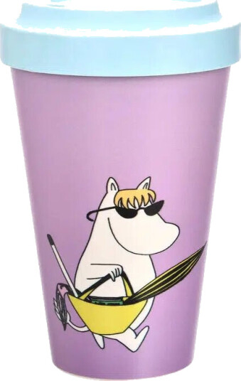 Moomin By Nordicbuddies Take Away Mug 450 ml Snorkfrøken på stranden