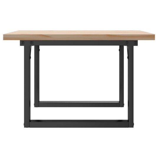 Salongbord O-ramme 70x70x40,5 cm heltre furu og støpejern 3282727