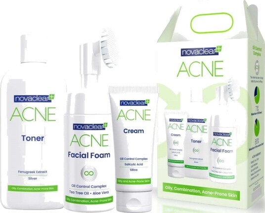 Novaclear Acne Kit Facial Foam Toner Cream