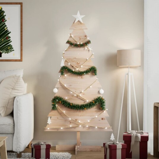 Vidaxl Juletre av tre til pynt 150 cm heltre furu Vidaxl Juletre av tre til pynt 150 cm heltre furu