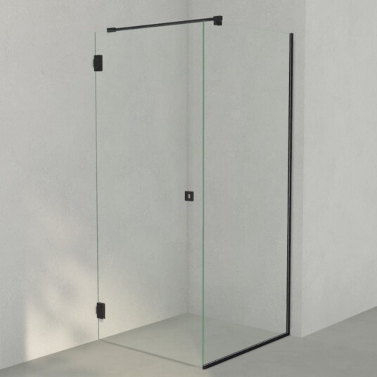 INR Iconic Nordic Rooms Dusjhjørne ARC 13 Frame Måltilpasset Svart Matt / Klart Glass