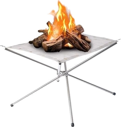 Bærbar bålpanne for utendørs camping Sammenleggbar bålpanne Bærbar bålpanne for utendørs camping Sammenleggbar bålpanne