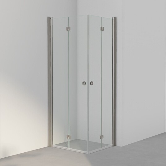 INR Iconic Nordic Rooms Dusjhjørne Linc Angel Flex Standardmål Stone / 80x70cm Klart Glass