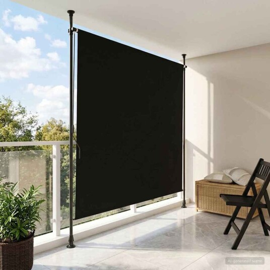 Utendørs Rullegardin Svart 100 x 270 cm