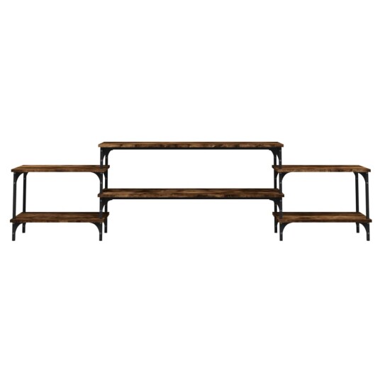 vidaXL TV-benk røkt eik 197x35x52 cm konstruert tre