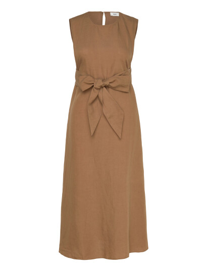 Closed Waisted Belt Dresses Nutmeg Brown XL