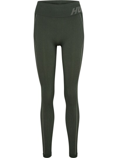 Hummel Women's hmlTE Christel Seamless MW Tights Climbing Ivy/Seagrass Melange XS, Climbing Ivy/Seagrass Melange