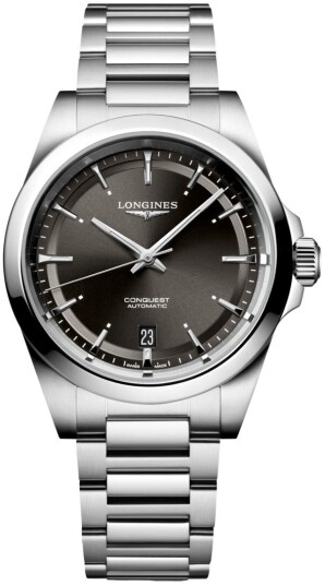 Longines Dameklokke L3.720.4.52.6 Conquest Sort/Stål Ø38 mm