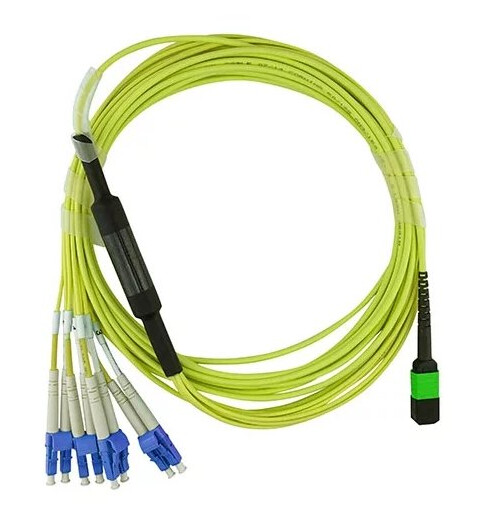 Kompatible F5-Nettverk F5-Upg-Qsfp4x10lr-10M Blueoptics Fiberoptisk Breakout-Patchkabel Mtp/Apc 4Xduplex Lc/Upc 10 Meter Enkeltmodus E9/125Μm G.657.A1 Merkefiber 3,0 Mm Lszh Gul 8 Kjerner Og Mtp-Kontakt Uten Pinner Inkludert Målerapport (F5