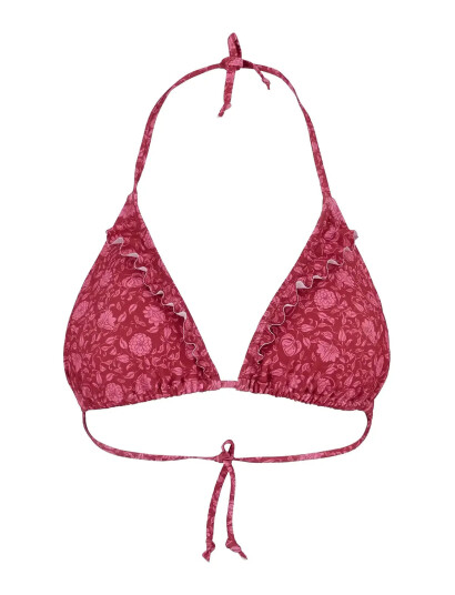 Becksöndergaard Asflora Bel Frill Bikini Top Pink XL Becksöndergaard Asflora Bel Frill Bikini Top Pink XL