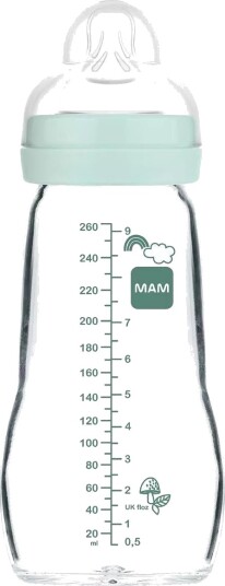 Mam Feel Good Tåteflaske Fra 2 Måneder 260ml Blå