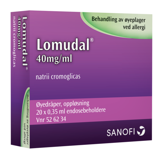 Lomudal 40 mg/ml øyedråper