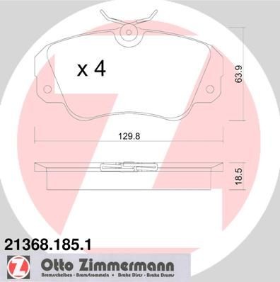 Bremseklosser ZIMMERMANN 21368.185.1 Bremseklosser ZIMMERMANN 21368.185.1