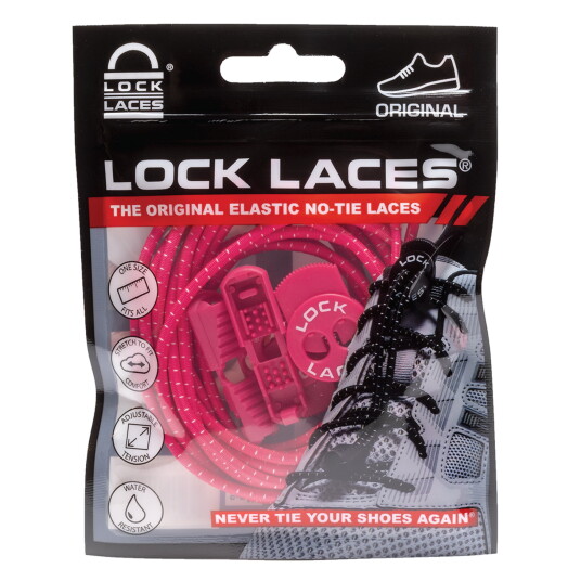 Lock Laces No Tie Shoelaces Hot Pink OneSize