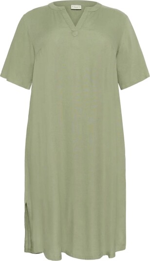 Kaffe Curve Kcmille Kaftan Dress OIL GREEN 46