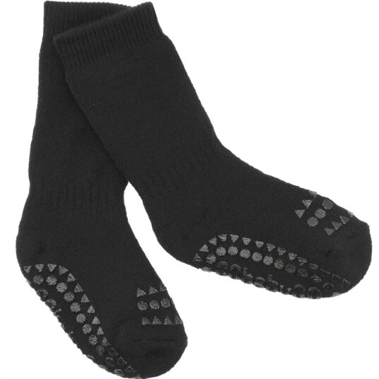 GObabyGO non slip socks – black   3 4år