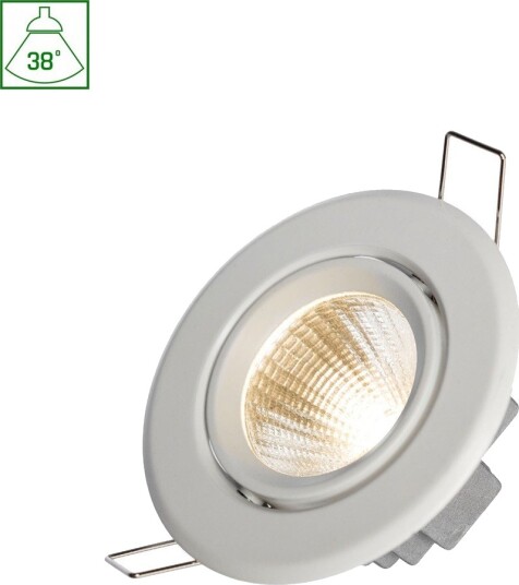Spectrum 6W LED vegglampe   IP20 4000K hvit firkantet   Kulør : Nøytral